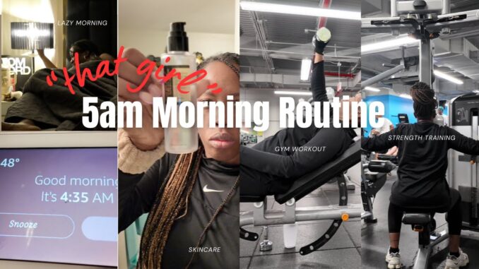 5AM Morning Routine | Productive & Realistic “That Girl” Vibes 5AM Morning Routine | Productive & Realistic “That Girl” Vibes with Gym Workout Motivation